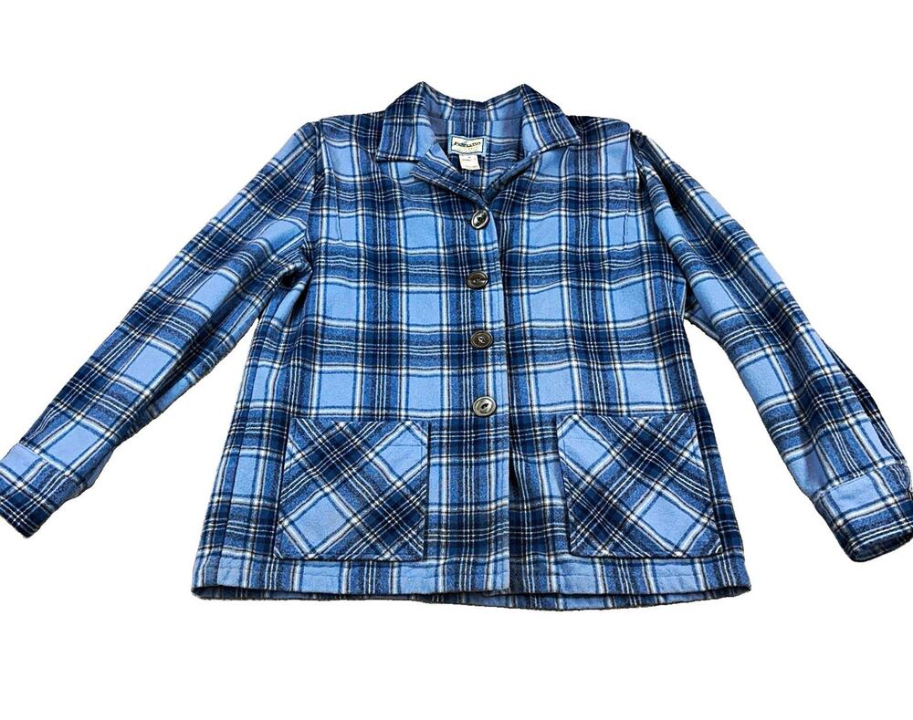 VTG Pendleton 49er Jacket Women’s M Limited Edition #8170 Blue Plaid 100% Wool
